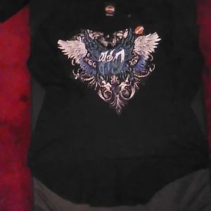 Women's Harley-Davidson Half sleeve shirt,size M, Black